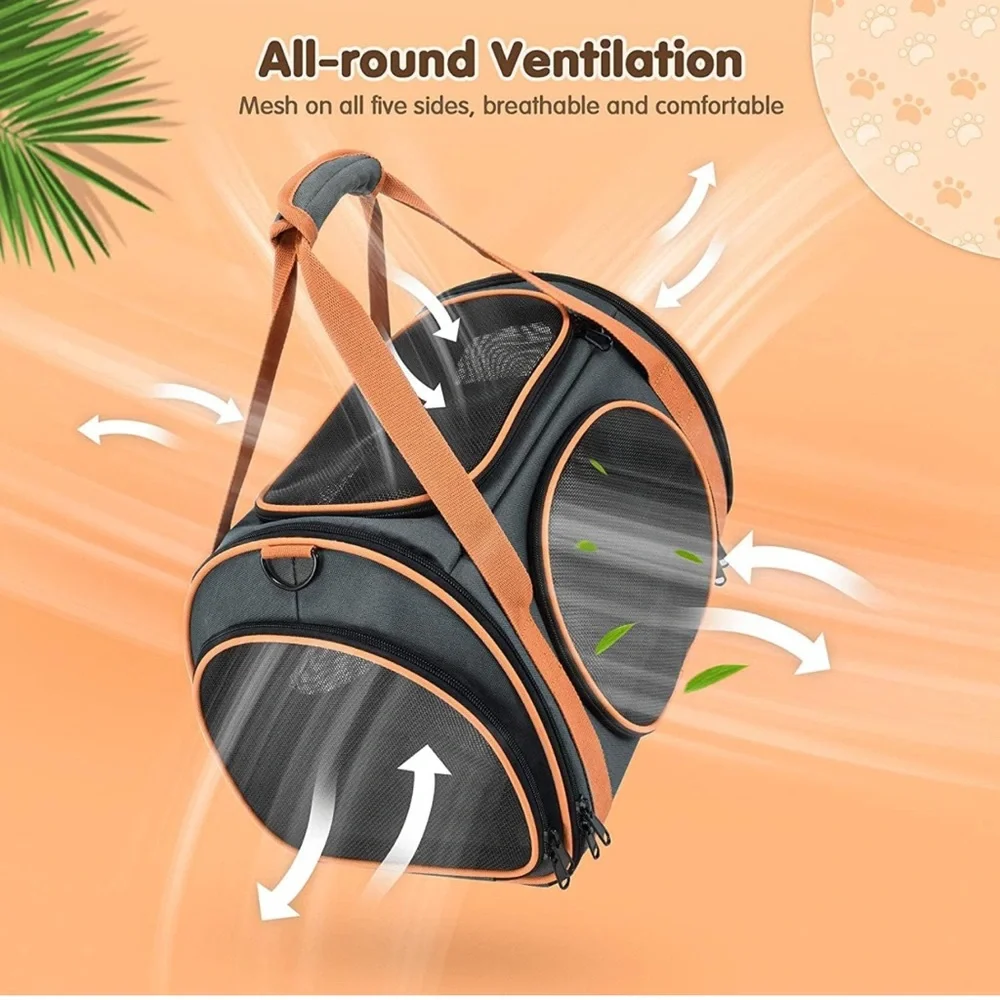 😻OKMEE Cat Carrier TSA Airline Approved with Ventilation